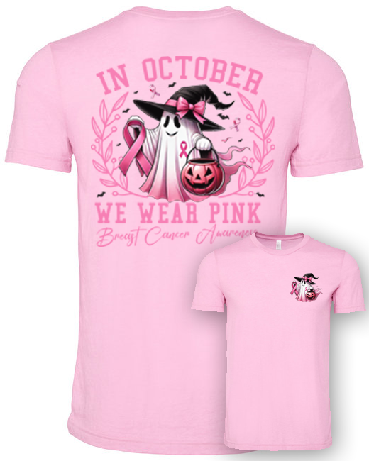 In October We Wear Pink Ghost T Shirt