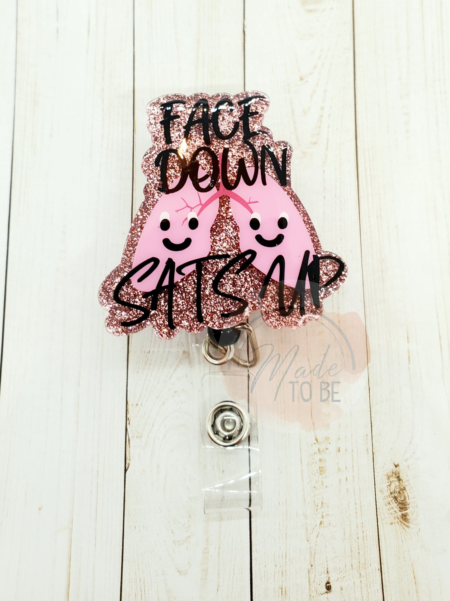 Face Down Sats Up Badge Reel
