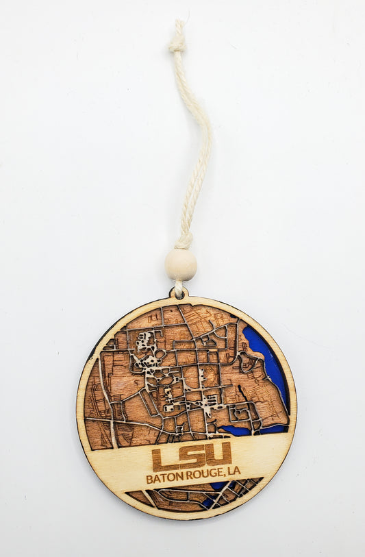 Custom Baton Rouge College Ornament