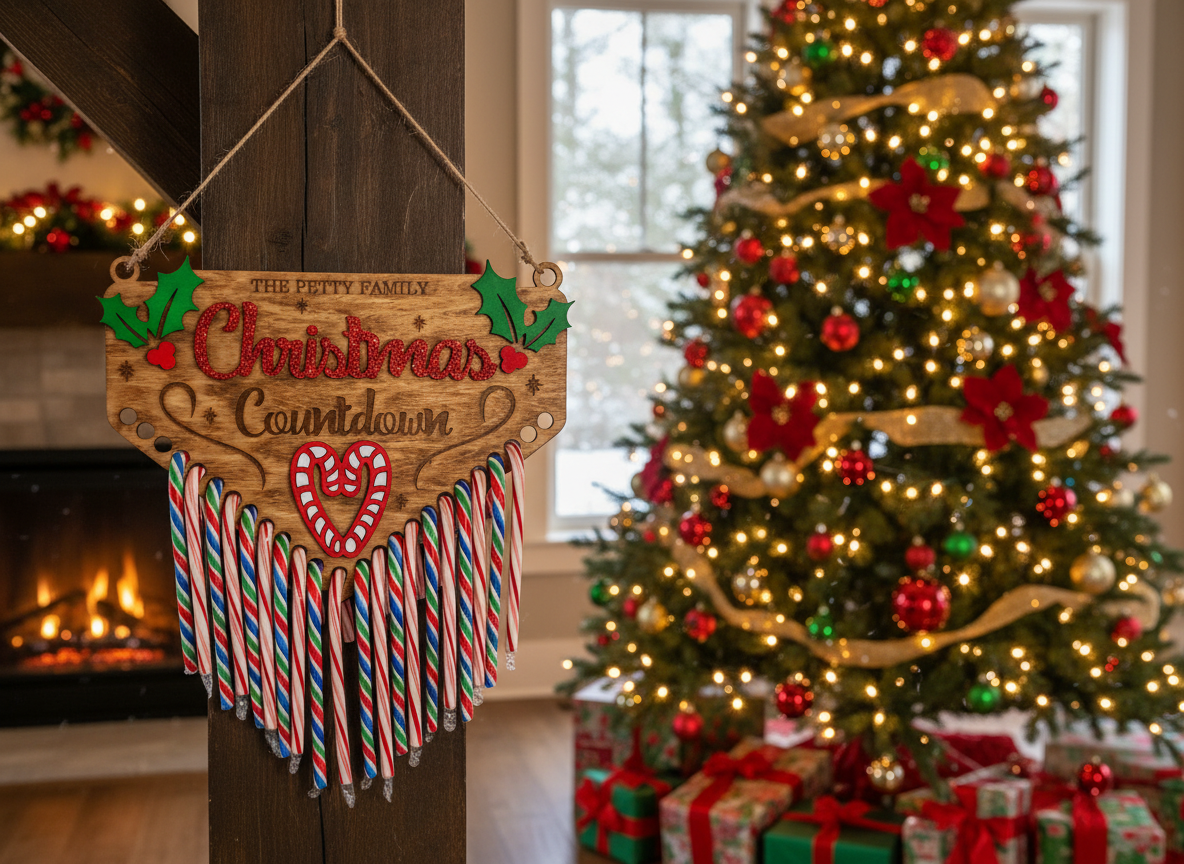 Personalized Countdown to Christmas Sign