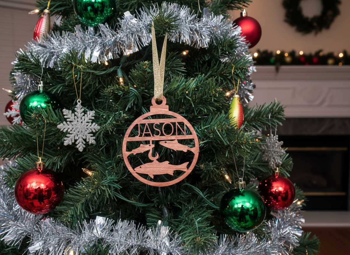 Personalized Fishing Ornament