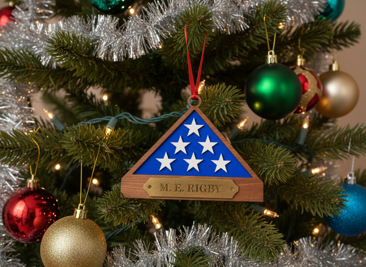 Personalized Memorial Veteran Ornament