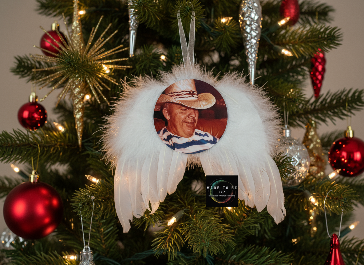 Angel Wing Memorial Photo Ornaments