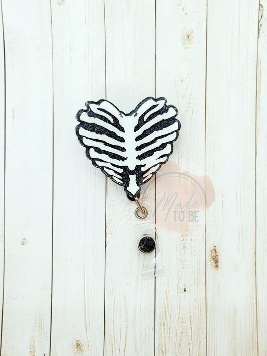 Rib Cage Heart Badge Reel