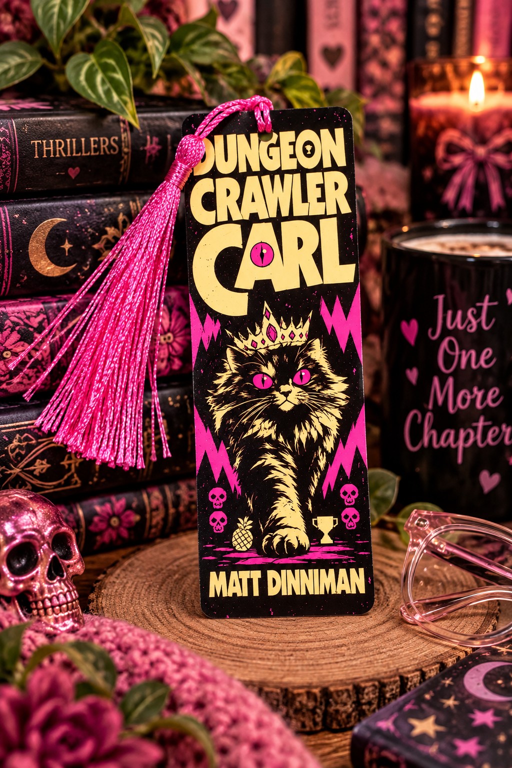 Dungeon Crawler Carl Princess Donut Aluminum Bookmark | UV Printed with Tassel