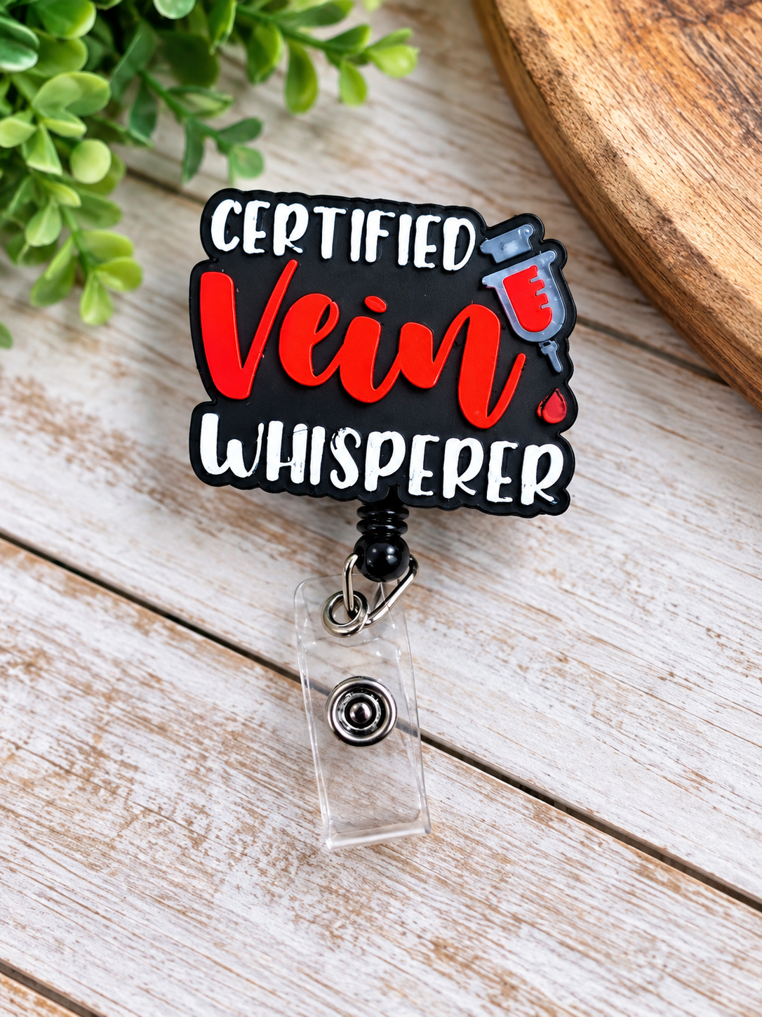 Certified Vein Whisperer 3D Printed Badge Reel product photo