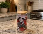 Friday the 13th Inspired Horror 16 oz Glass Can Tumbler | Slasher Fan Cup photo 1