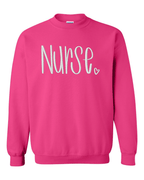 Hand Lettered Nurse Sweatshirt