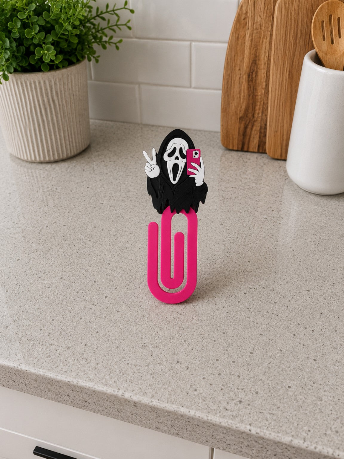 Ghost Selfie 3D printed paper clip bookmark