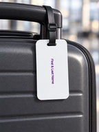 Personalized name shown on back of 3D printed luggage tag