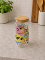Playtime Character 16 oz Glass Can Tumbler | Colorful Character Cup photo 3