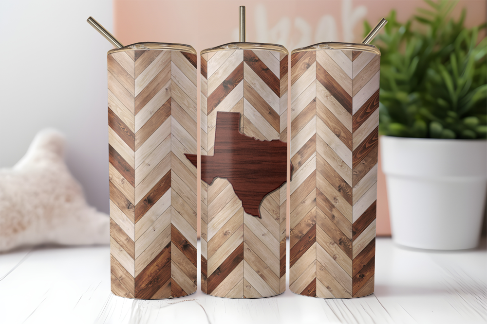 Texas Woodgrain 20 oz Sublimation Tumbler