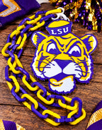 Tiger mascot purple and gold 3D printed hype chain