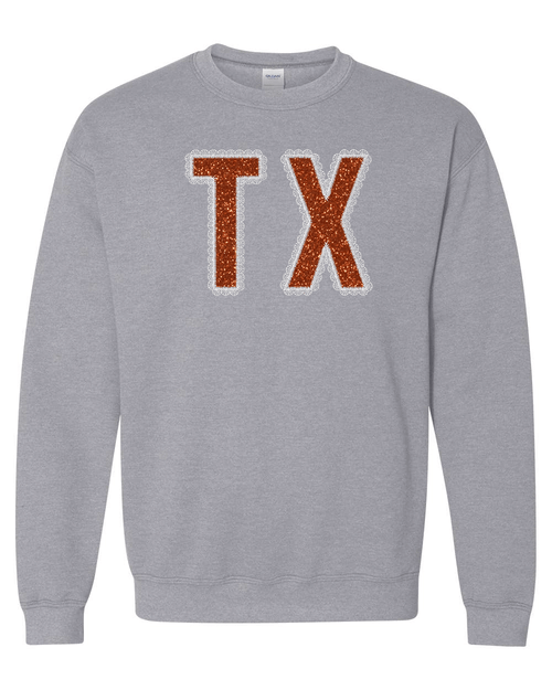 Custom Embroidered Lace Accent Sweatshirt